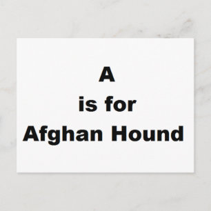 A staat voor Afghan Hound Briefkaart