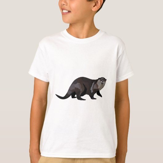 A staat voor African Clawless Otter T-shirt (Voorkant)