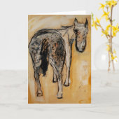 A staat voor Appaloosa wenskaart Kaart (Gele Bloem)