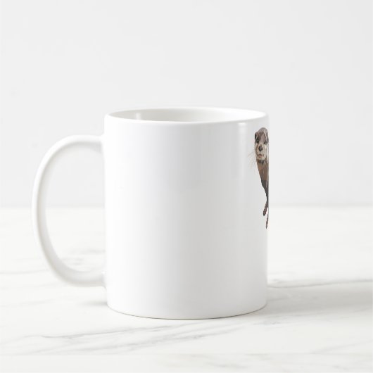 A staat voor Asian Small Clawed Otter Koffiemok (Links)