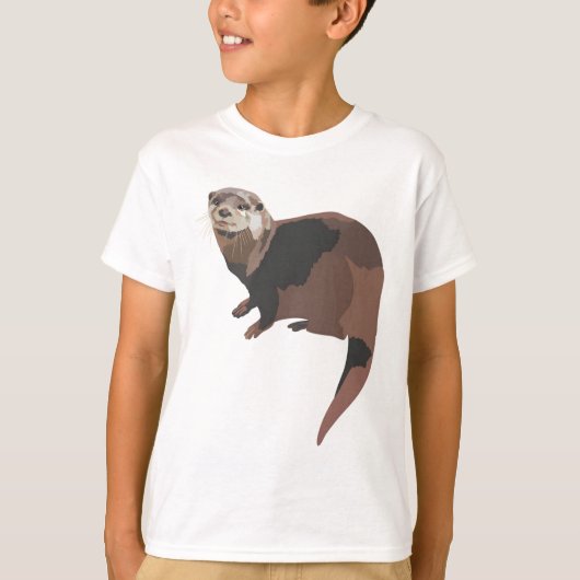 A staat voor Asian Small Clawed Otter T-shirt (Voorkant)