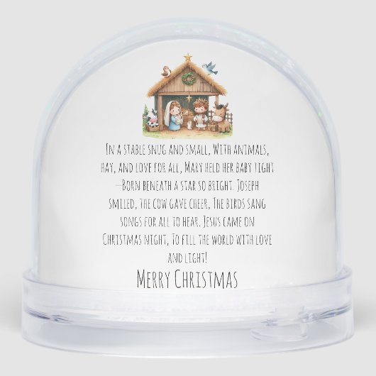 A Stable Full of Joy Sneeuwbol (Achterkant)