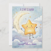 A Star is Born Baby Digitale Download Uitnodiging (Voorkant)