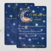 A Star is Born Baby shower Invite Kaart (Voorkant / Achterkant)