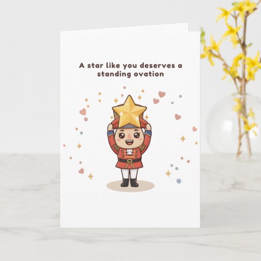 A Star Like You Nutcracker Card by Puchi Dōshi Kaart (Gele Bloem)