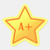 A+ Star-Sticker Ster Sticker (Voorkant)