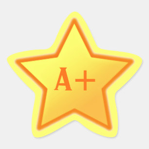 A+ Star-Sticker Ster Sticker