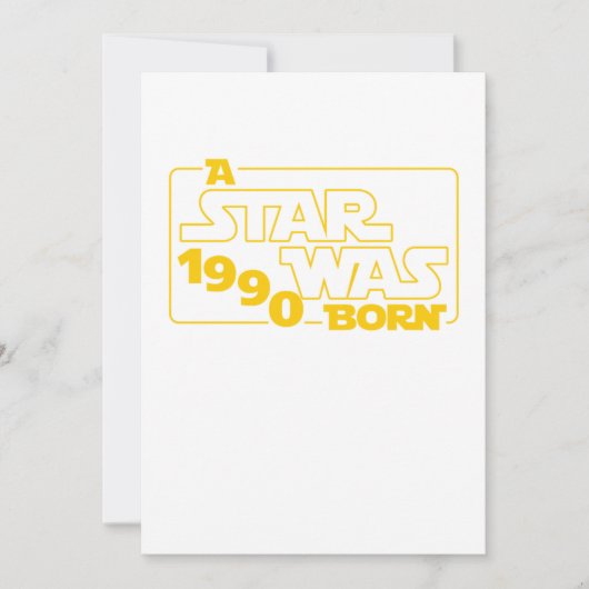 A Star Was Born 1990 30 th Birthday Gift Kaart (Voorkant)