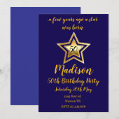 A Star was Born verjaardagsuitnodiging voor elke l Kaart (Voorkant / Achterkant)