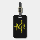 A Star werd in 1983 geboren als Yellow Star Bagagelabel (Voorkant verticaal)