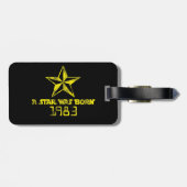 A Star werd in 1983 geboren als Yellow Star Bagagelabel (Achterkant horizontaal)