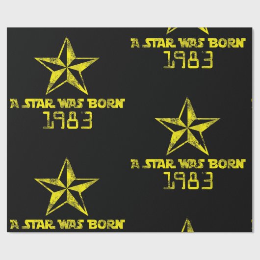  A Star werd in 1983 geboren als Yellow Star Cadeaupapier (Vlak)