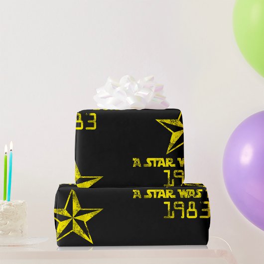  A Star werd in 1983 geboren als Yellow Star Cadeaupapier