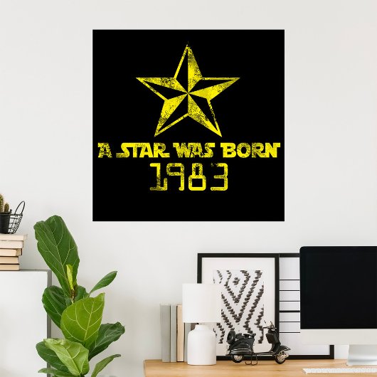 A Star werd in 1983 geboren als Yellow Star Poster
