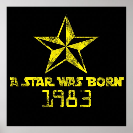  A Star werd in 1983 geboren als Yellow Star Poster (Voorkant)
