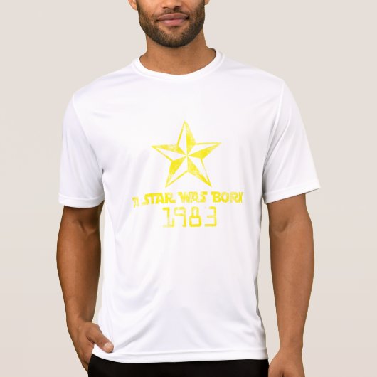 A Star werd in 1983 geboren als Yellow Star T-shirt (Voorkant)