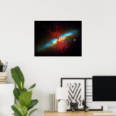A Starburst Galaxy - Cigar Galaxy ruimtetoefoto Poster (Thuiskantoor)