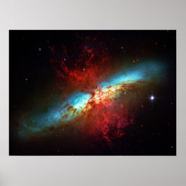 A Starburst Galaxy - Cigar Galaxy ruimtetoefoto Poster