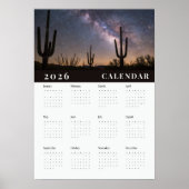  A starry night sky  photo 2026 white calender Poster (Voorkant)