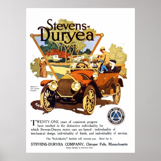 A Stevens Duryea Model AA Poster (Voorkant)