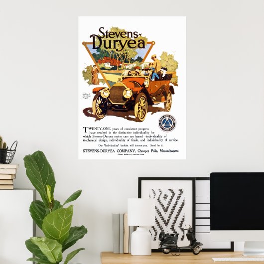 A Stevens Duryea Model AA Poster (Thuiskantoor)
