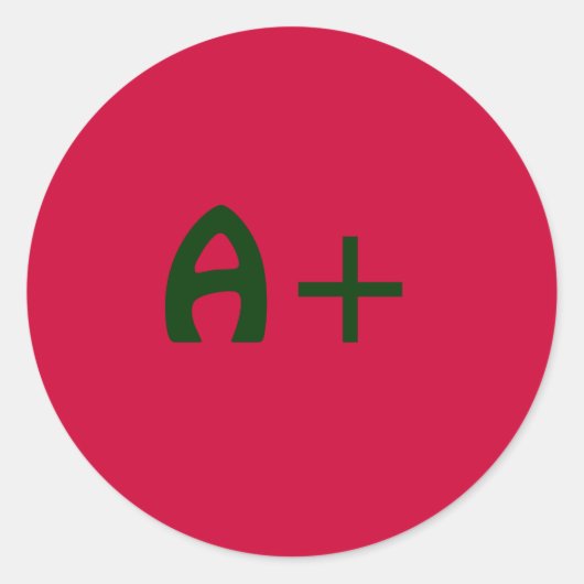 A+-sticker Ronde Sticker (Voorkant)