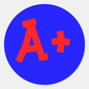 A+-sticker Ronde Sticker