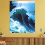 A storm by the sea AI image Canvas Afdruk (Insitu (Woonkamer))