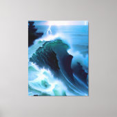 A storm by the sea AI image Canvas Afdruk (Voorkant)