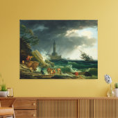  A Storm voor de Middellandse Zeekust Canvas Afdruk (Insitu (Woonkamer))