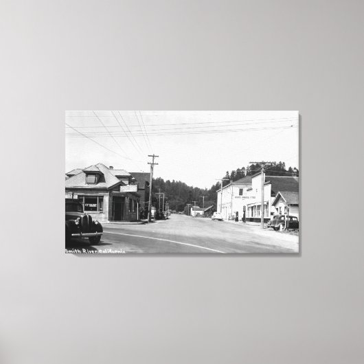 A Street Corner Scene Canvas Afdruk (Voorkant)