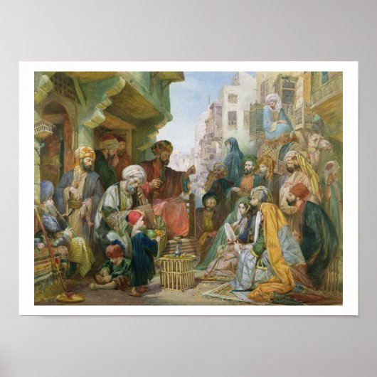 A Street in Cairo (met papier) Poster (Voorkant)