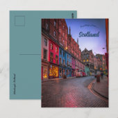 A Street in Edinburgh Scotland Briefkaart (Voorkant / Achterkant)