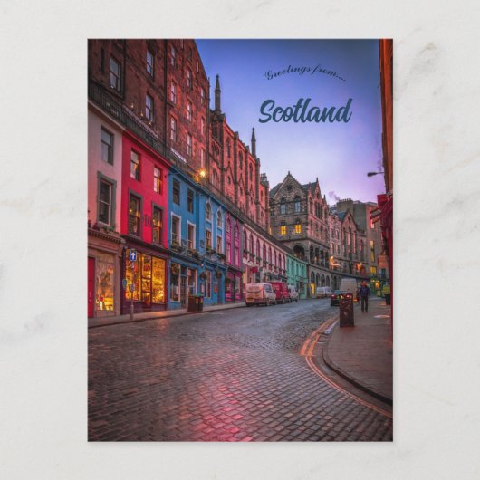 A Street in Edinburgh Scotland Briefkaart (Voorkant)