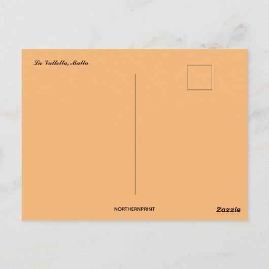 A Street in La Valletta Malta Briefkaart (Achterkant)