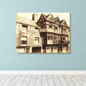 A Street in Ludlow (foto) Canvas Afdruk (Insitu (Houten vloer))