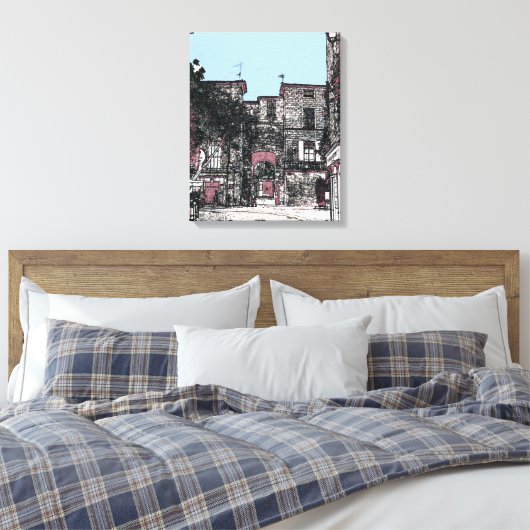 A Street in Pezenas Frankrijk Canvas Afdruk (Insitu (Slaapkamer))