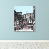 A Street in Pezenas Frankrijk Canvas Afdruk (Insitu (Houten vloer))