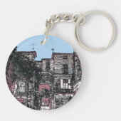 A Street in Pezenas Frankrijk Sleutelhanger (Achterkant)