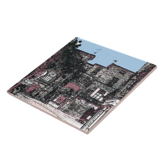 A Street in Pezenas Frankrijk Tegeltje (Zijkant)