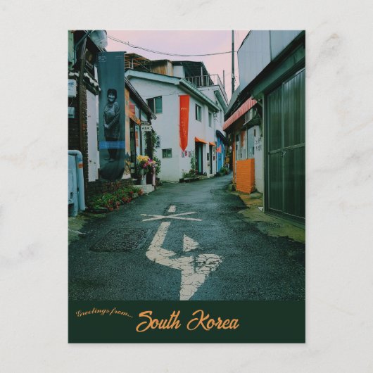A Street in Seoul South Korea Briefkaart (Voorkant)