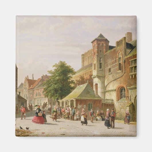 A Street Scene in Amsterdam Magneet (Voorkant)