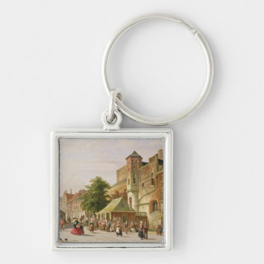 A Street Scene in Amsterdam Sleutelhanger (Voorkant)