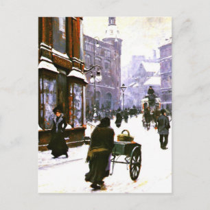 A Street Scene in Winter, Kopenhagen Briefkaart