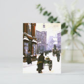 A Street Scene in Winter, Kopenhagen Briefkaart (Staand voorkant)