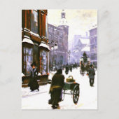 A Street Scene in Winter, Kopenhagen Briefkaart (Voorkant)