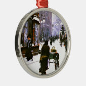 A Street Scene in Winter, Kopenhagen, Metalen Ornament (Rechts)