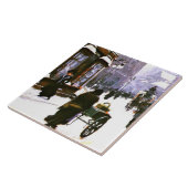 A Street Scene in Winter, Kopenhagen, Tegeltje (Zijkant)