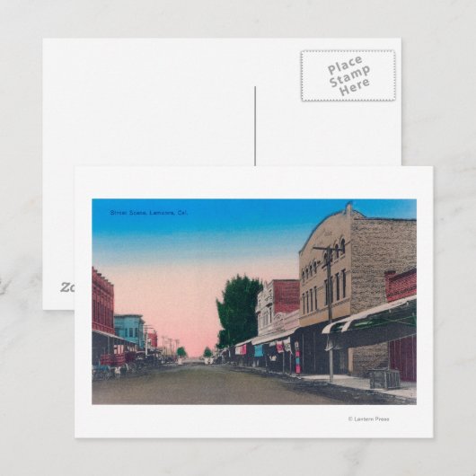 A Street SceneLemoore, CA Briefkaart (Voorkant / Achterkant)