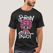 A striking Surreal Brain and Eye streetwear design T-shirt (Voorkant)